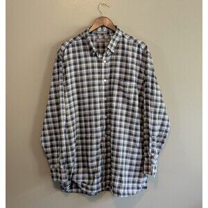 Daniel Cremieux Size XL Plaid Shirt Mens Lightweight Button Down Check Cotton